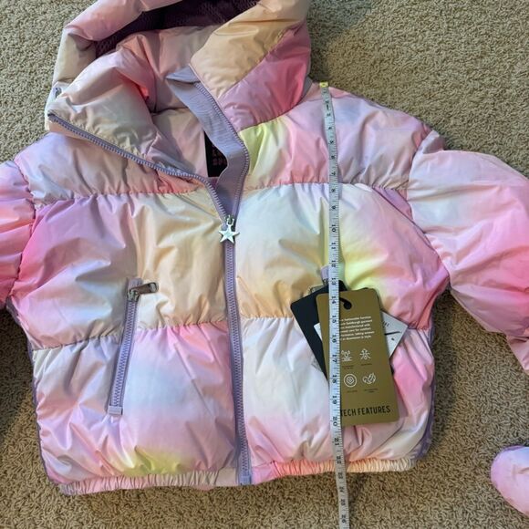 Goldbergh Lumina Puffer Ski Jacket Coat NWT Pastel Pink Purple US 10 Mittens - Picture 8 of 12